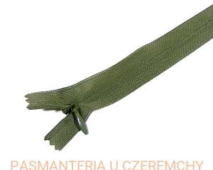 zamek 50 cm khaki nierozdzielczy kryty /zielony/
