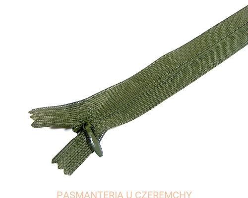 zamek 50 cm khaki nierozdzielczy kryty