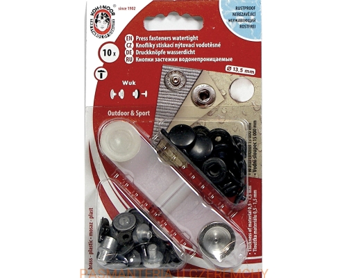 napy wodoszczelne 13,5 mm czarna oksyda WUK Koh-I-Noor