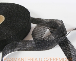 taśma flizelinowa 30 mm czarna krojona po prostej /prosta/   