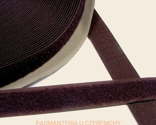 taśma rzepowa 20 mm brązowa