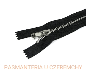zamek 18 cm czarny nierozdzielczy VT10, nikiel