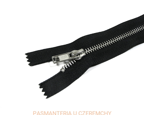 zamek 18 cm czarny nierozdzielczy VT10, nikiel