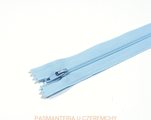 zamek 18 cm jasnoniebieski nierozdzielczy spirala rozm.3