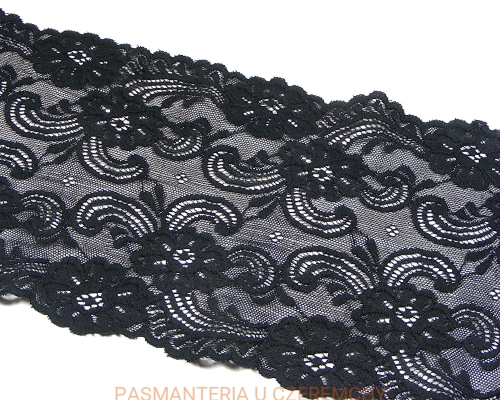 koronka elastyczna 165 mm /16,5 cm/ czarna