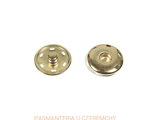 zatrzaski metalowe 28 mm - jasnozłote