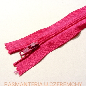 zamek 18 cm fuksjowy nierozdzielczy spirala 3 /różowy nasycony/