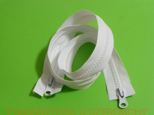 zamek 75 cm biały rozdzielczy dwusuwakowy kostka 5