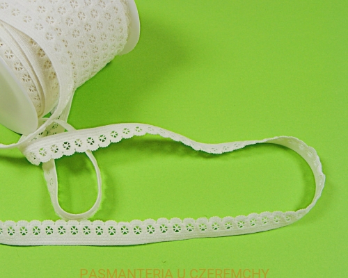 guma obszywkowa 13 mm ecru