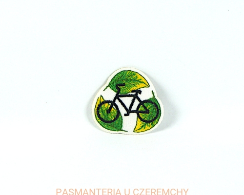 aplikacja do naprasowywania - rower z symbolami eko
