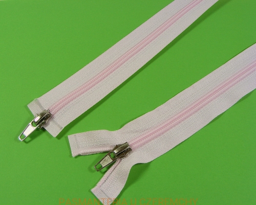 zamek 80 cm jasnoróżowy rozdzielczy dwusuwakowy spirala 5 /