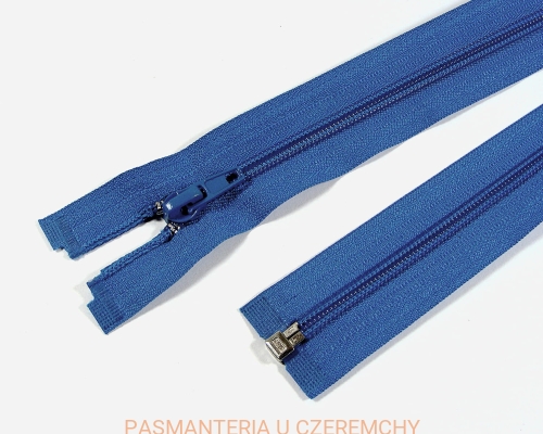 zamek 45 cm chabrowy rozdzielczy plastikowy spirala 5