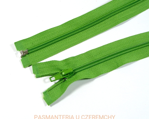 zamek 70 cm zielony rozdzielczy plastikowy spirala rozm. 5