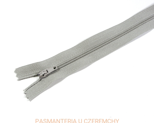 zamek 25 cm jasnopopielaty nierozdzielczy spirala rozm. 3