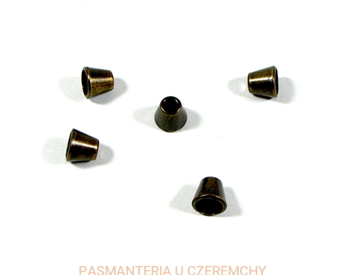 metalowe końcówki do sznurka - mosiądz oksydowany