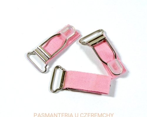 żabka do zapinania pończoch różowa