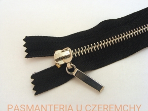 zamek 16 cm czarny metalowy VT10 nikiel nierozdzielczy 