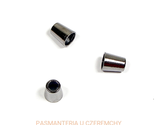 metalowa końcówka do sznurka - grafitowe