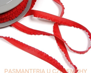 guma z falbanką 12 mm czerwona /gumokoronka, guma obszywkowa/ 