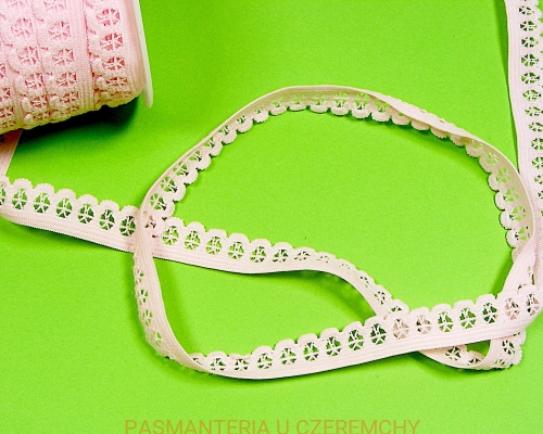 guma obszywkowa 13 mm różowa