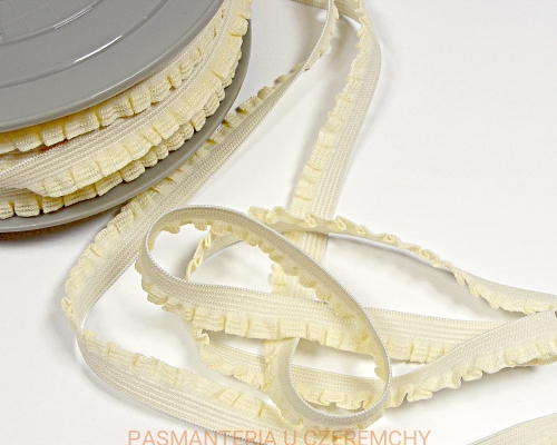 guma z falbanką 12 mm kremowożółta