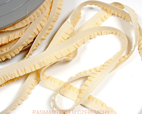 guma z falbanką 12 mm jasnobeżowa