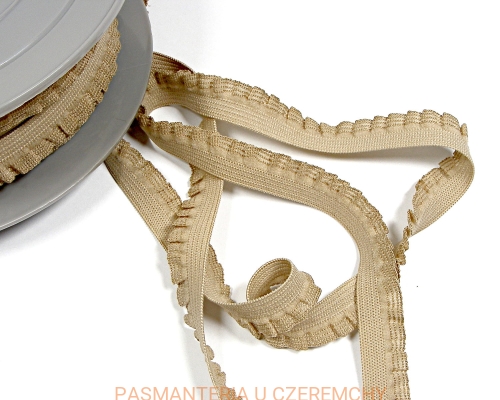 guma z falbanką 12 mm beżowa