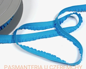 guma z falbanką 12 mm niebieska /gumokoronka, guma obszywkowa/       
