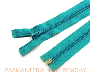 zamek 40 cm turkusowy rozdzielczy plastikowy spirala rozm.5 /zielony/