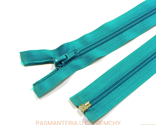 zamek 40 cm turkusowy rozdzielczy plastikowy spirala rozm.5