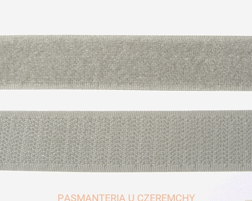 taśma rzepowa 25 mm jasnoszara (rzep jasnopopielaty, szary)