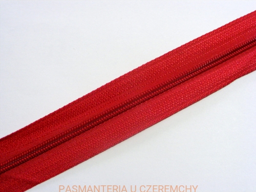 Taśma zamkowa /suwakowa/ spirala 3 mm czerwona 