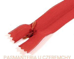 zamek 55 cm czerwony nierozdzielczy kryty 