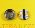 szpilki 30 mm z główką metalową w niebieskim pudełku