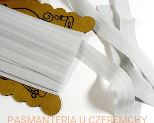 guma łamana 21 mm matowa jasnoszara /lamówka elastyczna, lamówka gumowa szara/ 