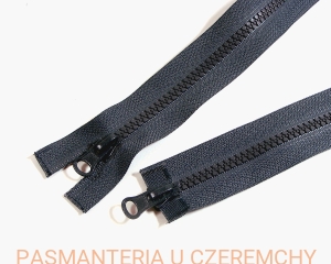 zamek 65 cm ciemnoszary rozdzielczy dwusuwakowy kostka rozm. 5 /szary/