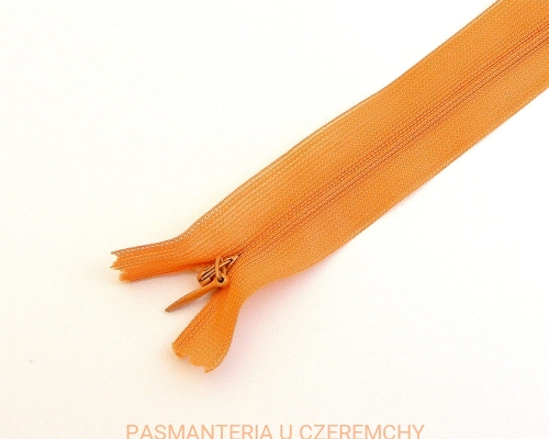 zamek 50 cm nierozdzielczy kryty pomarańczowy