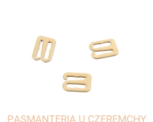 zaczep do ramiączka 11 mm beżowy metalowy /do muszki, cielisty/  