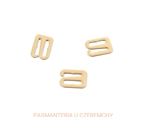 zaczep do ramiączka 10 mm beżowy metalowy