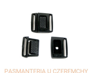 zapięcie bieliźniarskie 18 mm plastikowe czarne /do biustonosza, do stroju kąpielowego/  