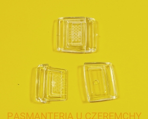 zapięcie bieliźniarskie 18 mm plastikowe bezbarwne /przeźroczyste do biustonosza, do stroju kąpielowego/   