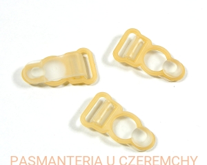 żabka do zapinania pończoch beżowa plastikowa /żabki do pasa do pończoch cieliste/      