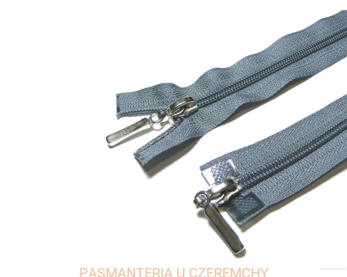 zamek 100 cm szary rozdzielczy dwusuwakowy spirala 5