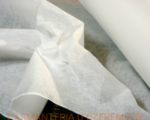wkład nietkany bez kleju - włóknina biała 33 g/m2 /flizelina, sztywnik/ 