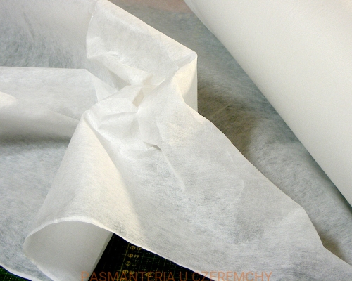 wkład nietkany bez kleju - włóknina biała 33 g/m2