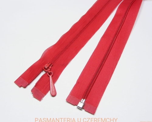 zamek 40 cm czerwony rozdzielczy kryty