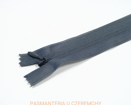 zamek 25 cm szary kryty
