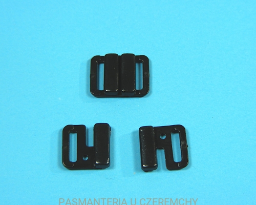 zapięcie bieliźniarskie 10 mm plastikowe czarne