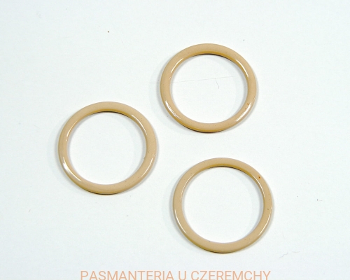 kółko bieliźniarskie 17 mm beżowe metalowe, lakierowane