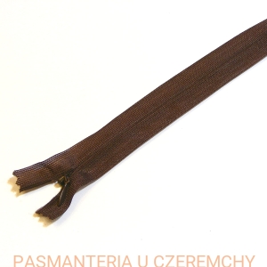 zamek 50 cm ciemnobrązowy nierozdzielczy kryty  /brązowy/